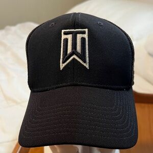 Men's Black Baseball Cap with White Embroidered TW-Style Logo